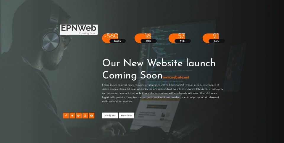 Coming Soon Template template preview