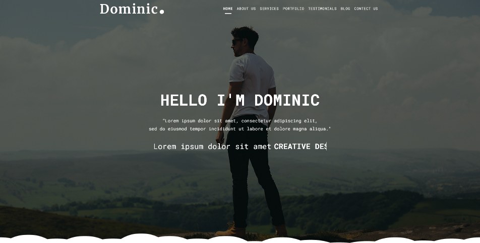 Dominic template preview