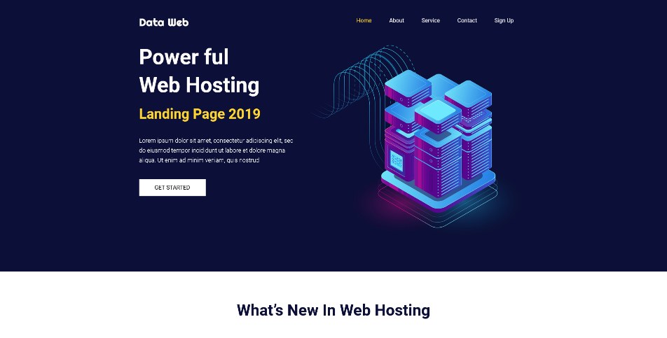 Dataweb template preview