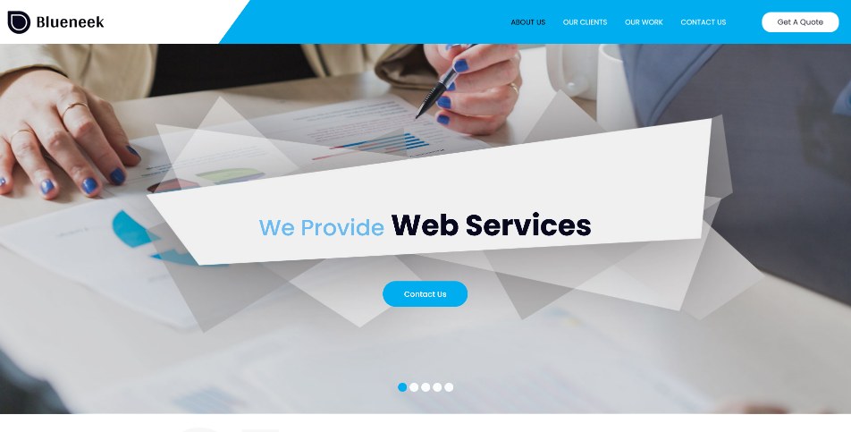 Blueneek template preview